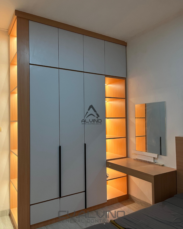 jasa pembuatan lemari custom Bekasi, lemari bawah tangga custom Bekasi, lemari pakaian custom Bekasi