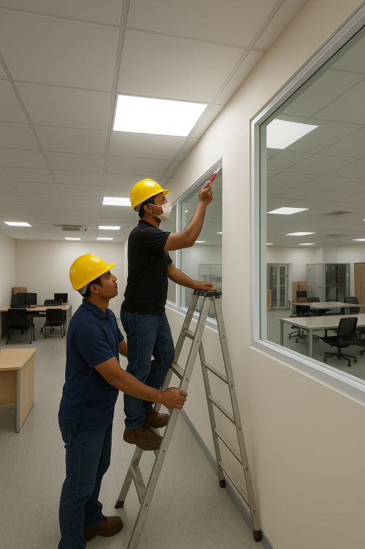 Renovasi kantor, Pembuatan sekat partisi ruangan kantor